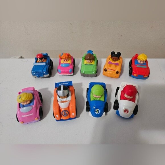 Fisher Price Little People Cars Set Of 9 - Picture 1 of 6